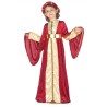 DEGUISEMENT ENFANT ROBE REINE MEDIEVALE ROUGE ET OR TAILLE S 4-6 ANS