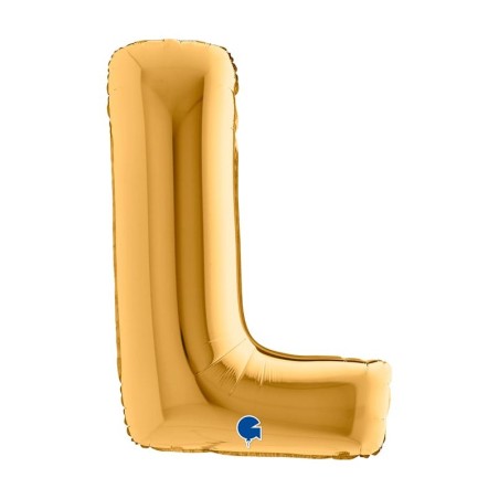 BALLON METALLIQUE LETTRE L 101 CM OR