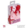 150 PETALES DE ROSE ROUGE ET ROSE EN TISSUS 