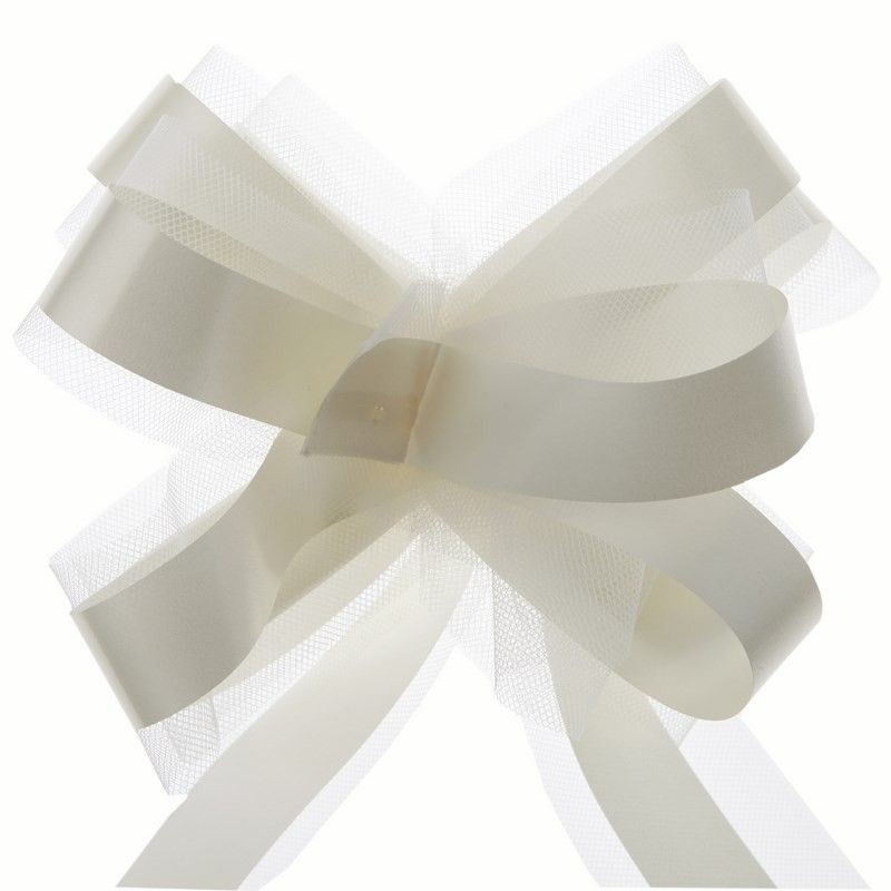 NOEUDS TULLE IVOIRE SACHET DE 5 NOEUDS TULLE IVOIRE SACHET DE 5