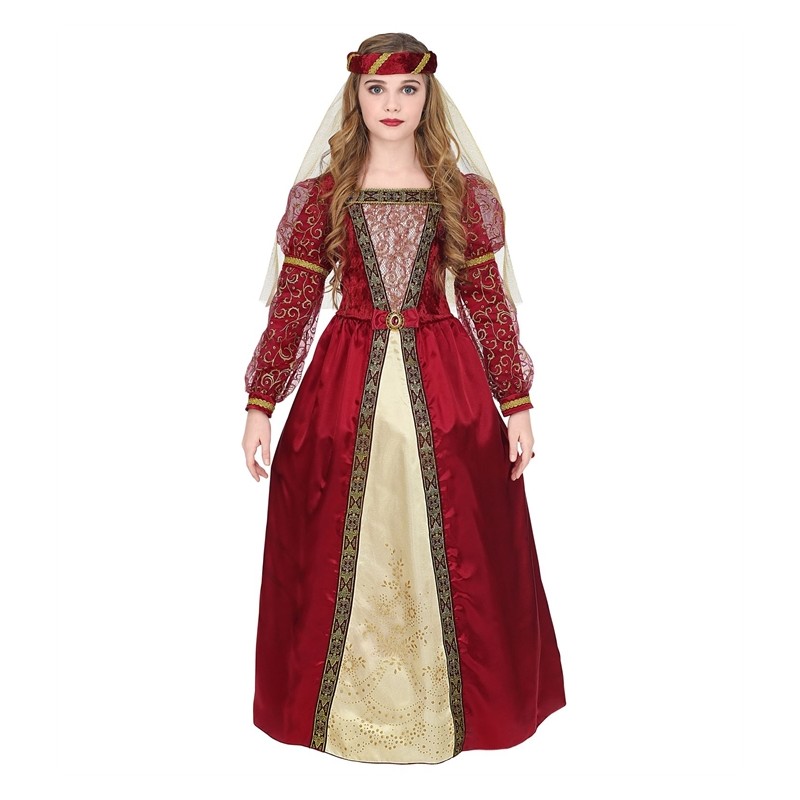 DEGUISEMENT ROBE MEDIEVALE BORDEAUX JULIETTE TAILLE 140 DEGUISEMENT ROBE MEDIEVALE BORDEAUX JULIETTE TAILLE 140