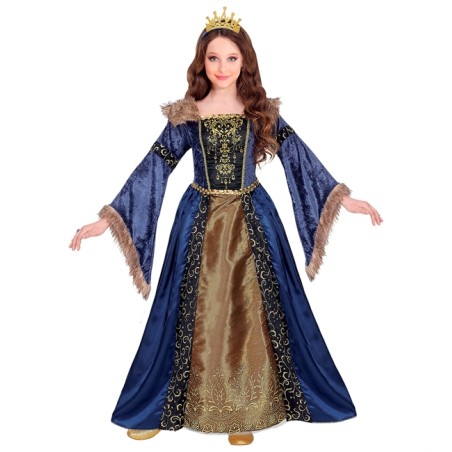 DEGUISEMENT REINE MEDIEVAL TAILLE 128 CM 