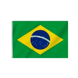 DRAPEAU DU BRESIL EN TISSUS 90 X 150 CM 