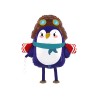 BALLON METALLIQUE PINGOUIN VOLANT 61 CM 