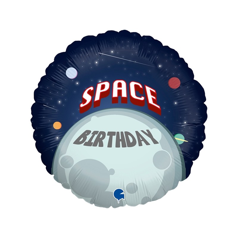 BALLON METALLIQUE ROND SPACE BIRTHDAY ESPACE 46 CM BALLON METALLIQUE ROND SPACE BIRTHDAY ESPACE 46 CM