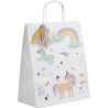 6 SACS CADEAU A  BONBON LICORNE 20 X 27 CM 