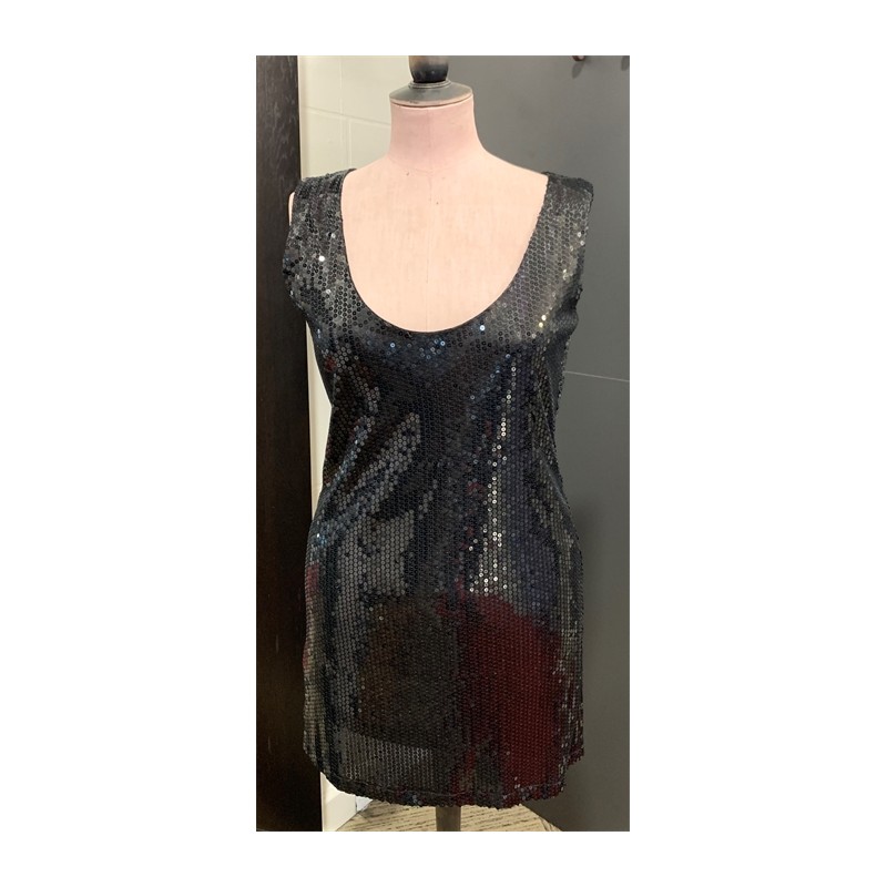DEGUISEMENT ROBE A SEQUIN OU PAILLETTE DISCO NOIRE FEMME TAILLE 40 DEGUISEMENT ROBE A SEQUIN OU PAILLETTE DISCO NOIRE FEMME TAILLE 40