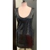DEGUISEMENT ROBE A SEQUIN OU PAILLETTE DISCO NOIRE FEMME TAILLE 40