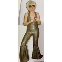 DEGUISEMENT COMBINAISON DISCO HOLOGRAPHIQUE TAILLE S-M