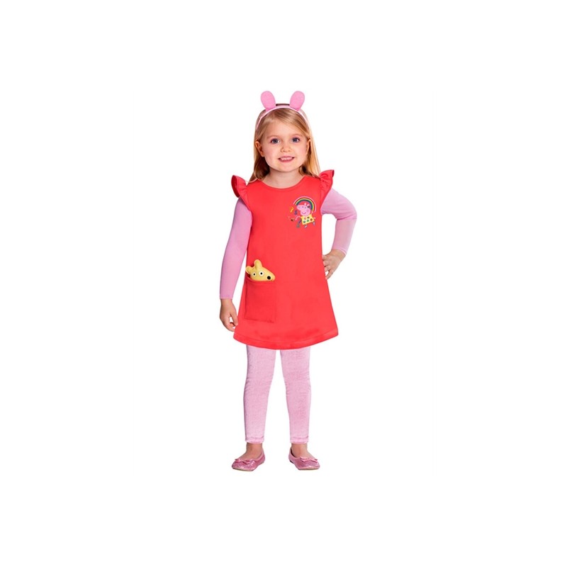 DEGUISEMENT FILLE ROBE PEPPA PIG TAILLE 2-3 ANS 