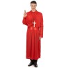 DEGUISEMENT PRETRE ROUGE OU CARDINAL TAILLE UNIQUE