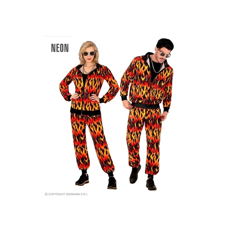 DEGUISEMENT JOGGING OU SURVETEMENT FLAMMES DE L'ENFER TAILLE L DEGUISEMENT JOGGING OU SURVETEMENT FLAMMES DE L'ENFER TAILLE L