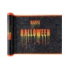 CHEMIN DE TABLE HALLOWEEN NOIR HAPPY HALLOWEEN ORANGE 30 CM X 5 METRES