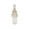 BOUTEILLE VERRE COQUILLAGE ET POMPOM 