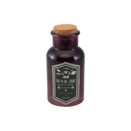 FLACON VERRE VIOLET SOUR JAR HALLOWEEN DIA 6.5CM X 13.5CM