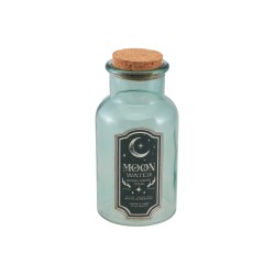 FLACON VERRE VERT MOON WATER HALLOWEEN DIA 6.5CM X 13.5CM