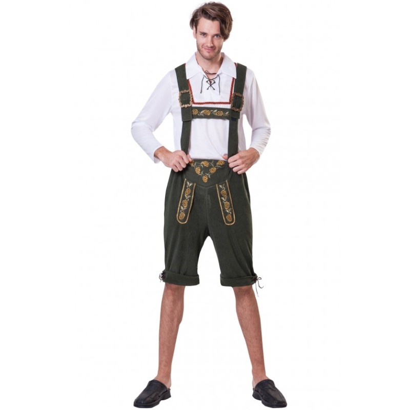 DEGUISEMENT HOMME BAVAROIS SHORT ET CHEMISE TAILLE XL DEGUISEMENT HOMME BAVAROIS SHORT ET CHEMISE TAILLE XL