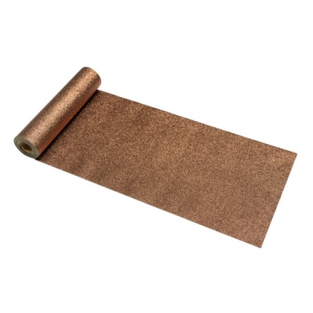 CHEMIN DE TABLE PAILLETTES PREMIUN CHOCOLAT 30 CM X 5 M 