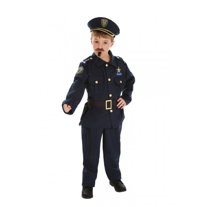 DEGUISEMENT POLICIER  LUXE AVEC SIFFLET TAILLE 104