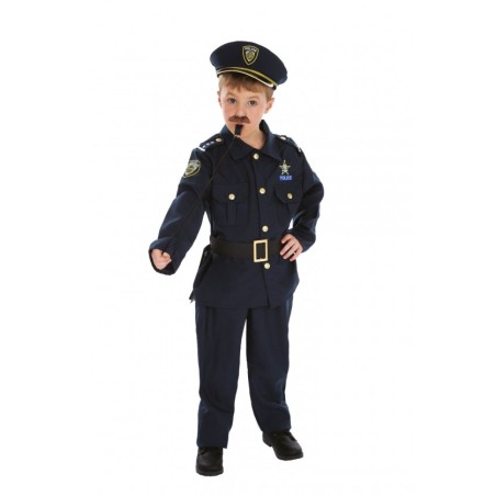 DEGUISEMENT POLICIER  LUXE AVEC SIFFLET TAILLE 104