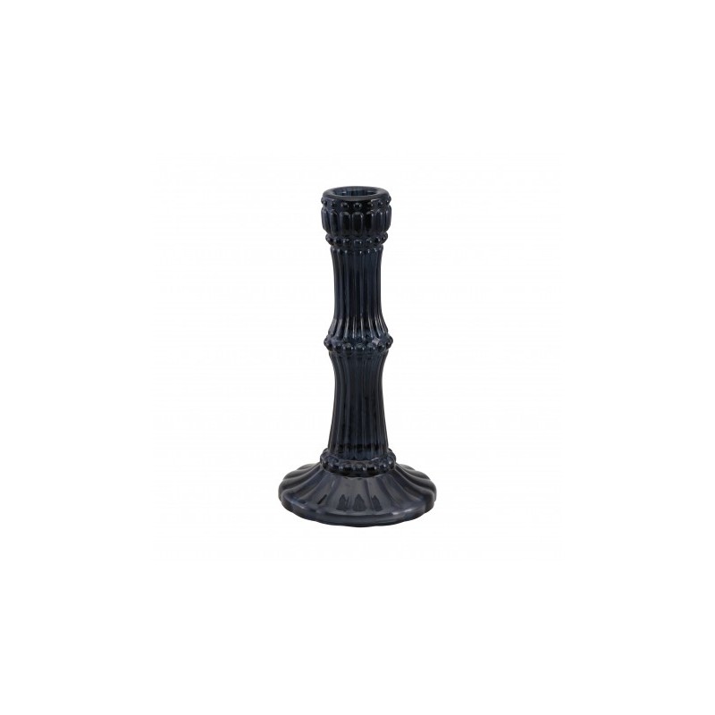 BOUGEOIR VERRE NOIR HALLOWEEN POUR BOUGIE FLAMBEAU DIA 9CM X 18CM BOUGEOIR VERRE NOIR HALLOWEEN POUR BOUGIE FLAMBEAU DIA 9CM X 18CM