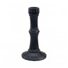 BOUGEOIR VERRE NOIR HALLOWEEN POUR BOUGIE FLAMBEAU DIA 9CM X 18CM