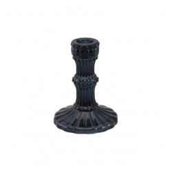 BOUGEOIR VERRE NOIR HALLOWEEN POUR BOUGIE FLAMBEAU DIA 9CM X 12CM