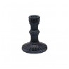 BOUGEOIR VERRE NOIR HALLOWEEN POUR BOUGIE FLAMBEAU DIA 9CM X 12CM