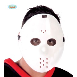 MASQUE HOCKEY BLANC EN PVC 
