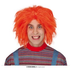 PERRUQUE HOMME POUPEE CHUCKY  CHEVEUX COURT ORANGE