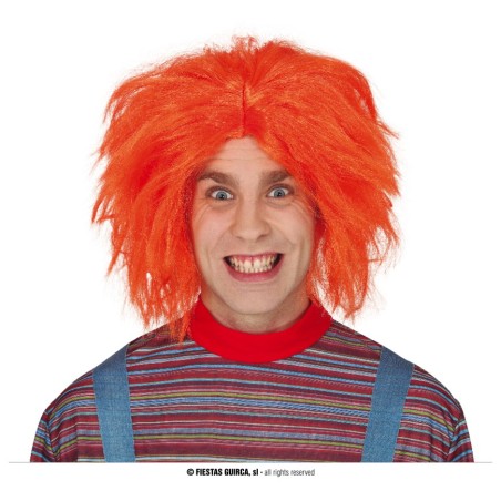 PERRUQUE HOMME POUPEE CHUCKY  CHEVEUX COURT ORANGE
