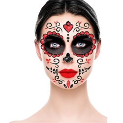 BIJOUX OU STICKER DE VISAGE JOUR DES MORTS OU CATRINA