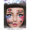 BIJOUX OU STRASS DE VISAGE ARLEQUIN DANGEROUS QUEEN GLITTER