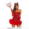 FOURCHE OU TRIDENT DE DEMON 110 CM NOIR ET ROUGE