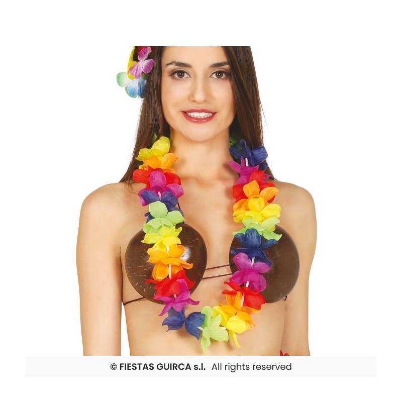 COLLIER HAWAIIEN MULTICOLORE 