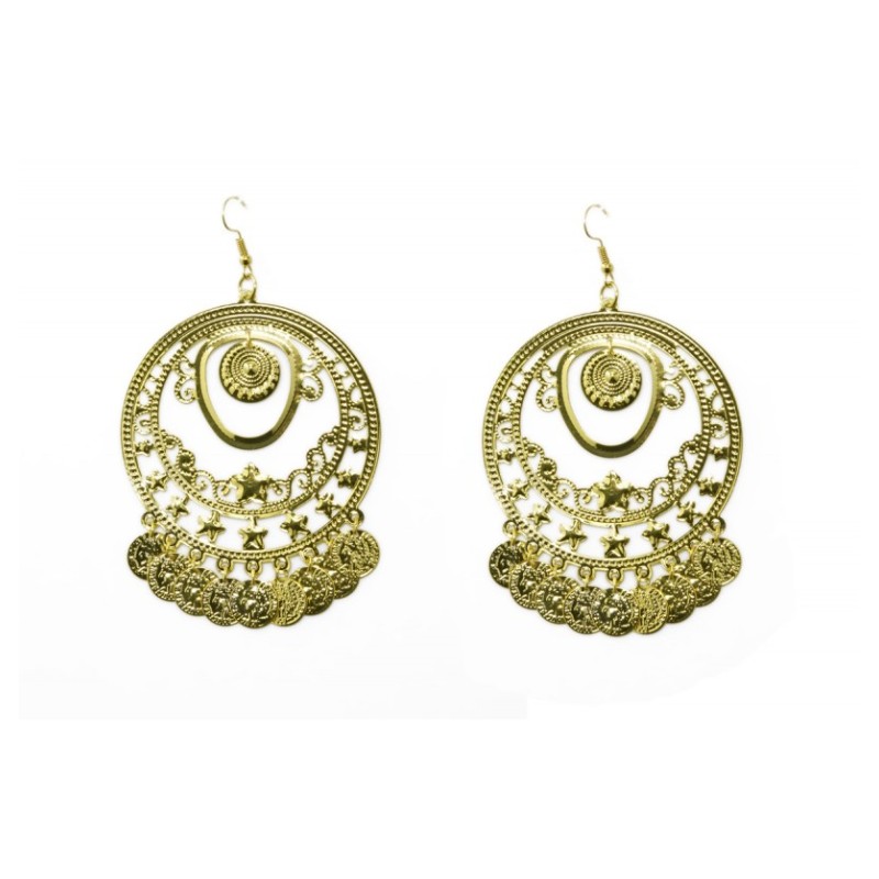 BOUCLES D'OREILLES PIECES D'OR MILLE ET UNE NUIT BOUCLES D'OREILLES PIECES D'OR MILLE ET UNE NUIT