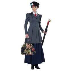 DEGUISEMENT FEMME NOURRICE ANGLAISE ( MARY POPPINS ) TAILLE S
