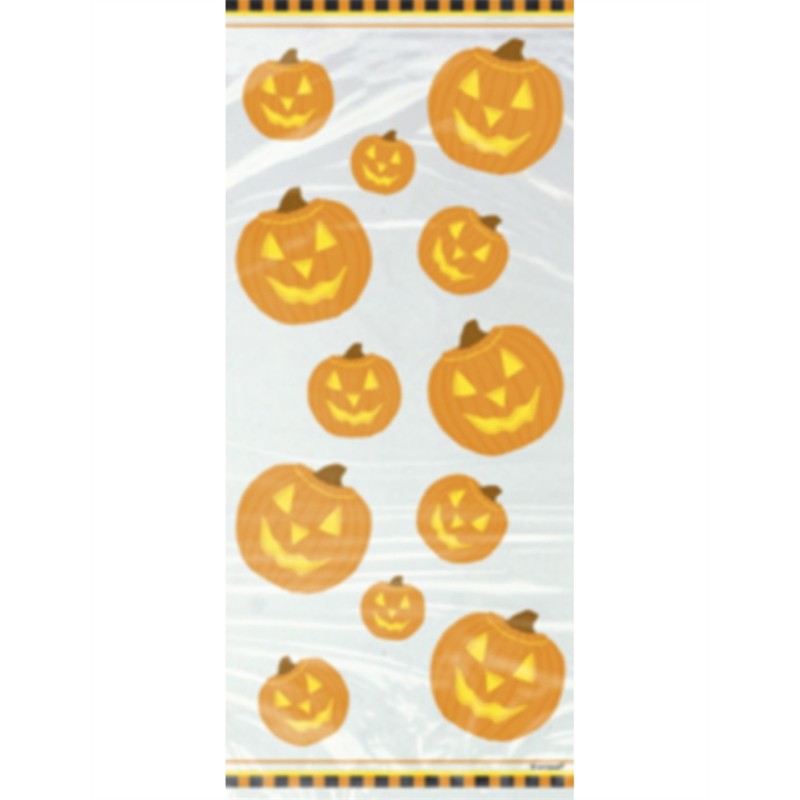 20 SACHETS EN PLASTIQUE CITROUILLE HALLOWEEN 28 X 13 CM 20 SACHETS EN PLASTIQUE CITROUILLE HALLOWEEN 28 X 13 CM