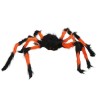 DECORATION ARAIGNEE POILLUE NOIRE ET ORANGE 45 CM 