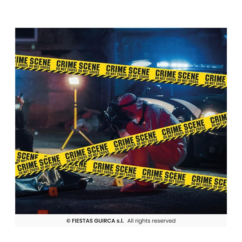 BANDEROLE RUBALISE HALLOWEEN SCENE DE CRIME JAUNE 6 METRES X 7.6 CM BANDEROLE RUBALISE HALLOWEEN SCENE DE CRIME JAUNE 6 METRES X 7.6 CM