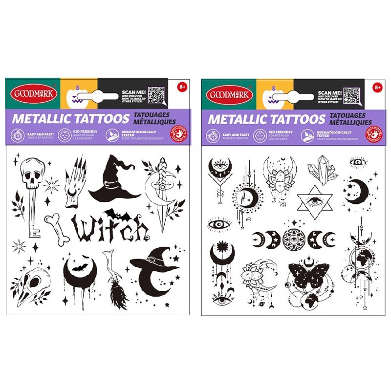 TATOUAGE EFFET METAL 2 MODELS ASSORTIS TATOUAGE EFFET METAL 2 MODELS ASSORTIS