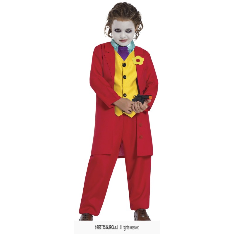 DEGUISEMENT ENFANT MONSIEUR SMILE JOKER TAILLE 5-6 ANS DEGUISEMENT ENFANT MONSIEUR SMILE JOKER TAILLE 5-6 ANS