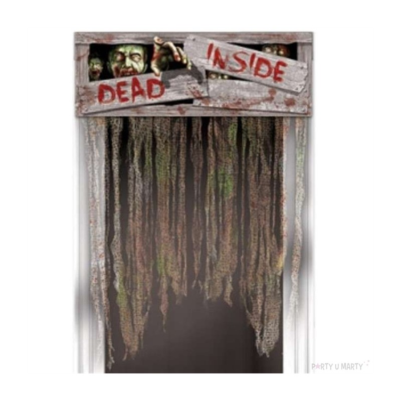 DECORATION RIDEAU DE PORTE HALLOWEEN DEAD INSIDE 137.1 x 96.5 CM