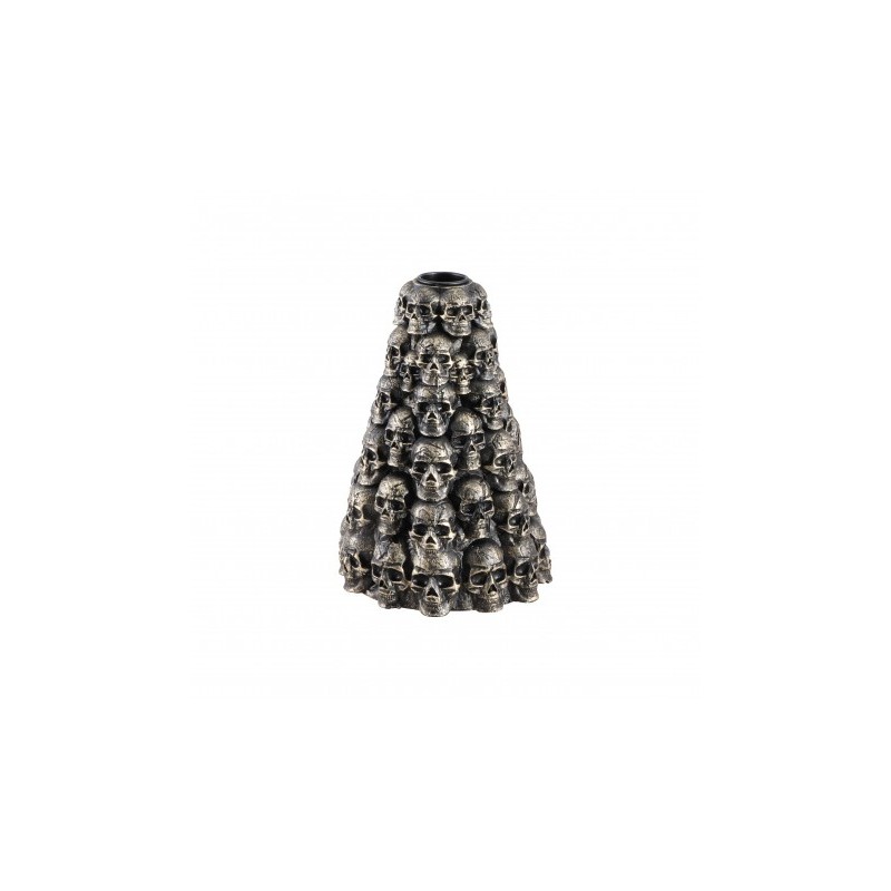 CHANDELIER TETES DE MORT BRONZE DIAMETRE 11.7CM X 17CM CHANDELIER TETES DE MORT BRONZE DIAMETRE 11.7CM X 17CM