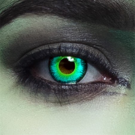 LENTILLES SEMAINE SORCIERE VERT ET NOIR