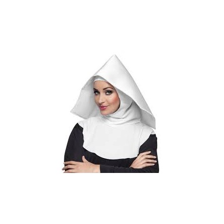 COIFFE BONNE SOEUR BLANCHE NONNE OU MERE SUPERIEURE