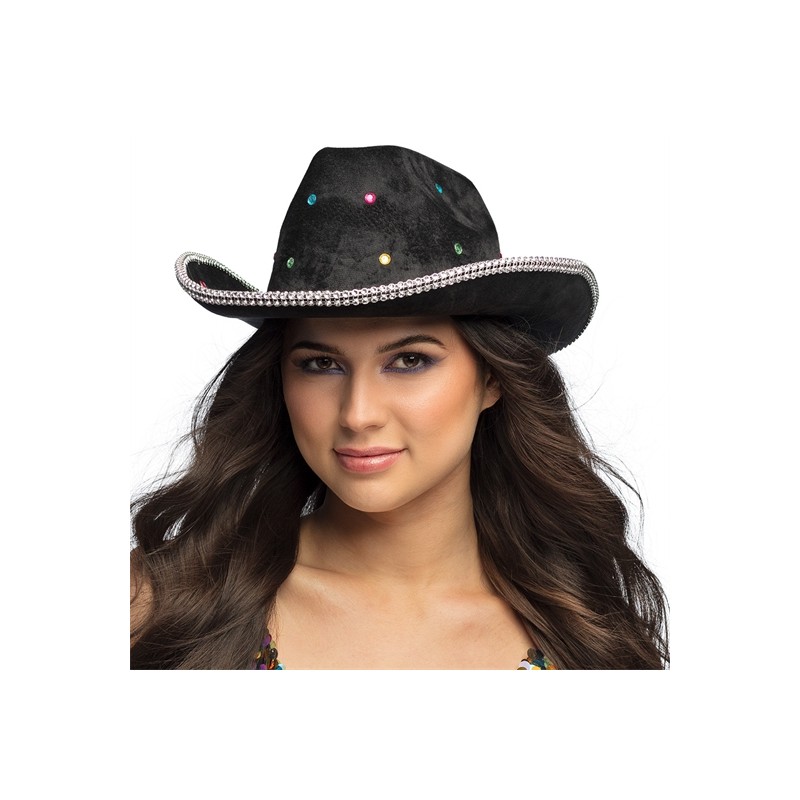 CHAPEAU WESTERN COW BOY DANCER NOIR STRASS CHAPEAU WESTERN COW BOY DANCER NOIR STRASS