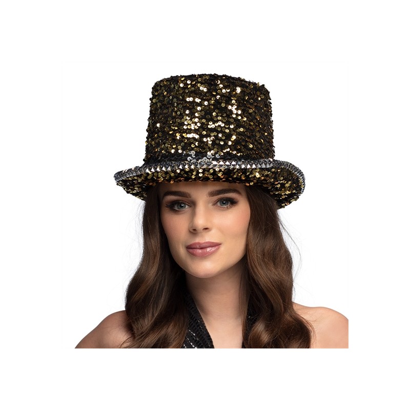 CHAPEAU HAUT DE FORME SEQUIN OR DESERT PARTY CHAPEAU HAUT DE FORME SEQUIN OR DESERT PARTY