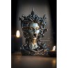 FONTAINE A ENCENS POLYRESINE MEDUSA 13CM X 13CM X 18.5CM