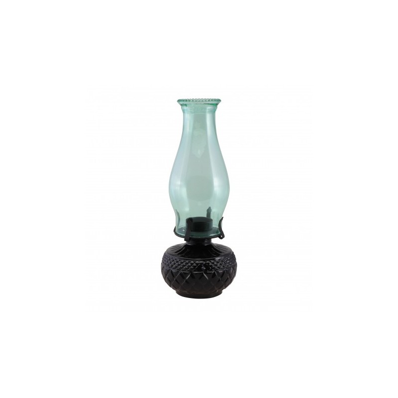 LANTERNE MAGIE NOIRE VERRE VERT POUR BOUGIE CHAUFFE PLAT - DIA 12CM X 31CM LANTERNE MAGIE NOIRE VERRE VERT POUR BOUGIE CHAUFFE PLAT - DIA 12CM X 31CM